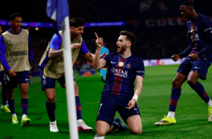 Kvicha Kvaratskhelia buteur avec le PSG - Crédit : A.Meunier/PSG