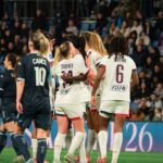 Les parisiennes célèbrent le but de l'égalisation face au Havre