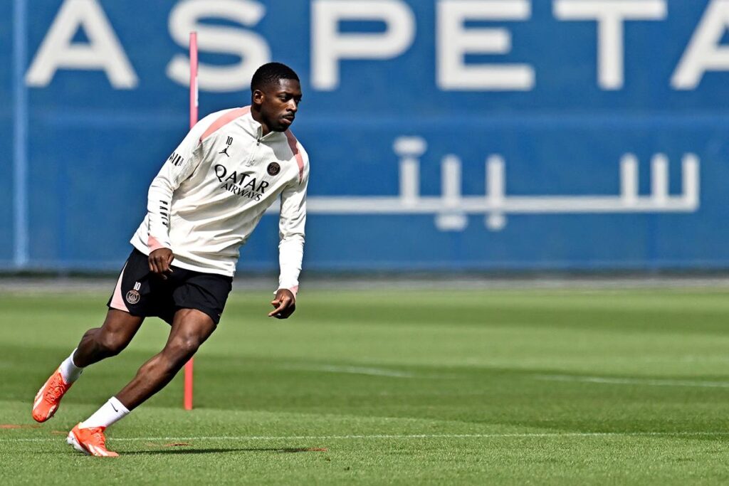 Dembélé présent à l'entraînement collectif