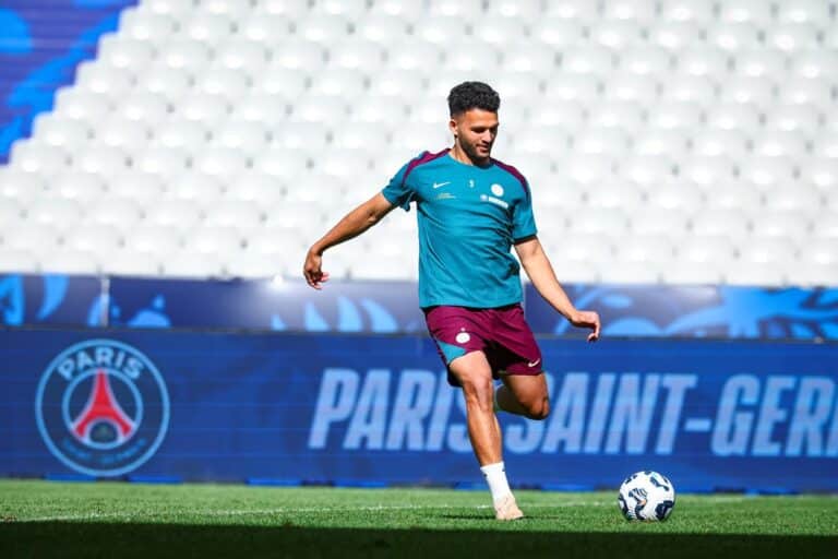 Gonçalo Ramos à l’entraînement avant la finale de la Coupe de France