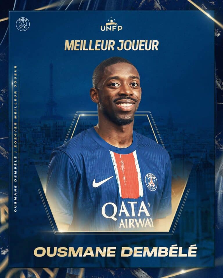 Dembélé, élu meilleur joueur de Ligue 1