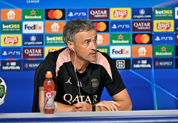 Luis Enrique en conférence de presse à la veille de la finale de Ligue des Champions face à l'Inter Milan