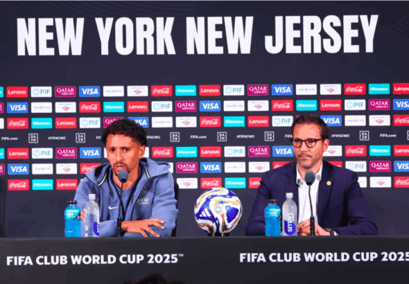 Marquinhos en conférence de presse avant la finale de Coupe du Monde des Clubs face à Chelsea