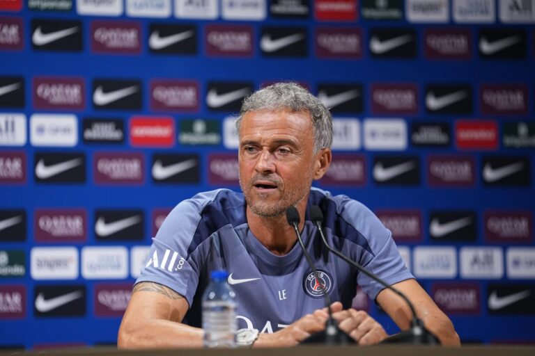 Luis Enrique en conférence de presse à la veille de la rencontre opposant le FC Nantes au PSG.