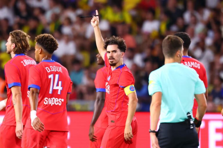 Vitinha buteur face au FC Nantes à l’occasion de la première journée de Ligue 1.