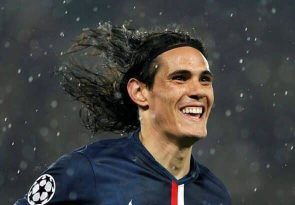 Edinson Cavani sous la tunique parisienne lors de la saison 2014:2015