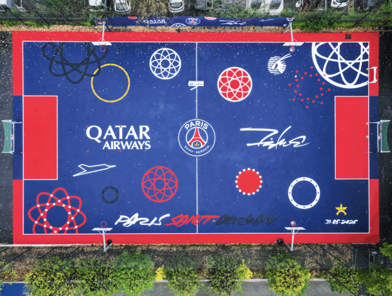 Le nouveau terrain PSG Futura 2000 de Tremblay vu du ciel