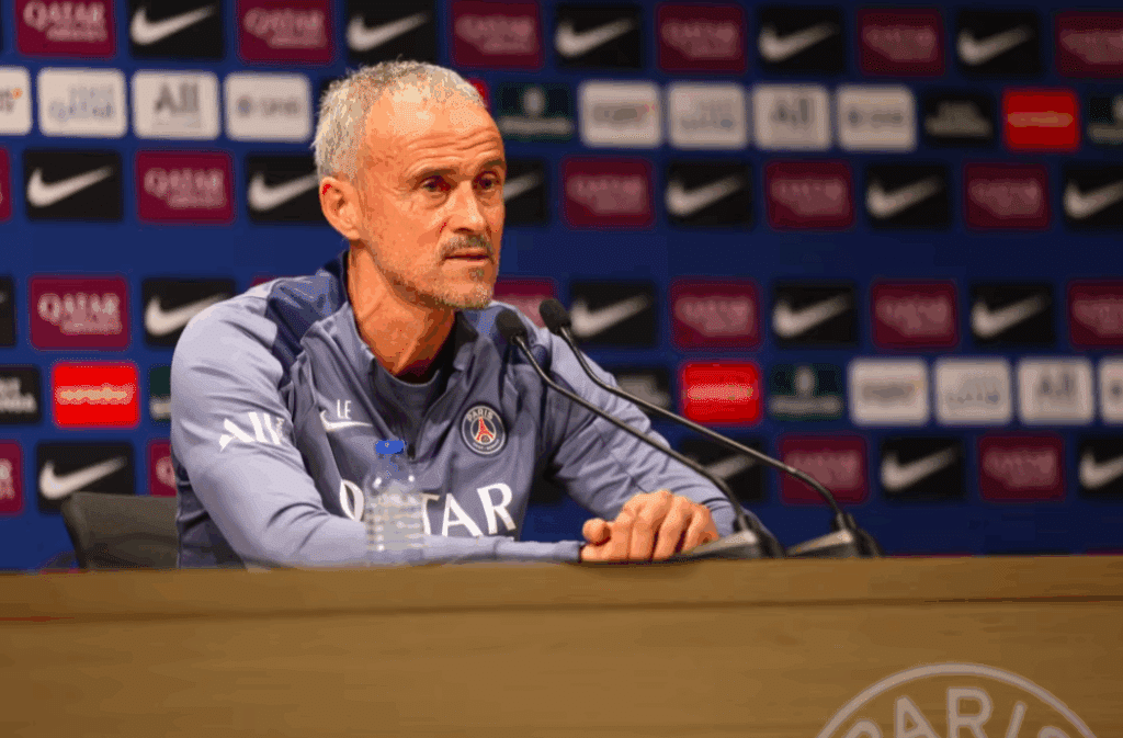 Luis Enrique en conférence de presse avant la réception du Havre au Parc des Princes