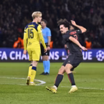 La joie de Vitinha après son coup de canon et sa première égalisation juste avant la pause