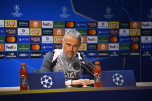 Luis Enrique en conférence de presse avant PSG -Tottenham au Parc des Princes