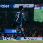 Quentin Ndjantou face au Havre le 22 novembre 2025 au Parc des Princes. LMDPSG / Mael Jegou.