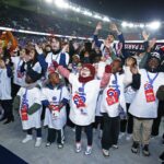 La Fondation PSG, PSG for Communities, devant le virage Auteuil au Parc des Princes