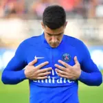 Yuri Berchiche sous le maillot du PSG lors de la saison 2017-2018, un passage qu’il qualifie encore aujourd’hui de « rêve »