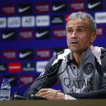 Luis Enrique lors de la conférence de presse précédant le derby entre le PSG et le Paris FC