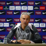 Luis Enrique en conférence de presse avant la réception du Paris FC par le PSG en Coupe de France