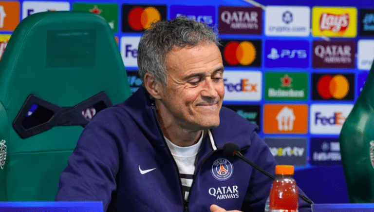 Luis Enrique en conférence de presse avant la rencontre face au Sporting Portugal