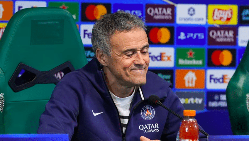 Luis Enrique en conférence de presse avant la rencontre face au Sporting Portugal