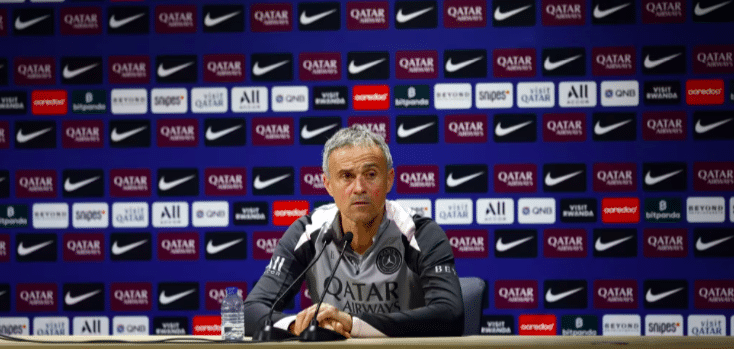 Luis Enrique en conférence de presse avant le déplacement à Auxerre