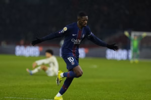 Dembélé célébration doublé