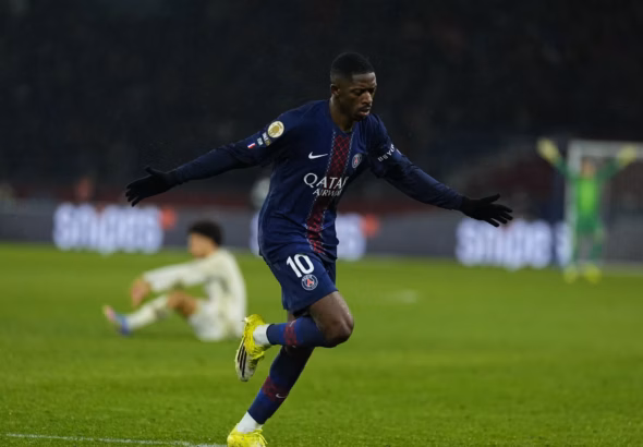 Dembélé célébration doublé