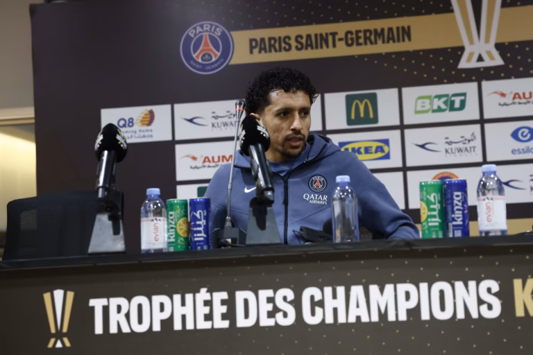 Marquinhos en conférence de presse avant le Trophée des Champions