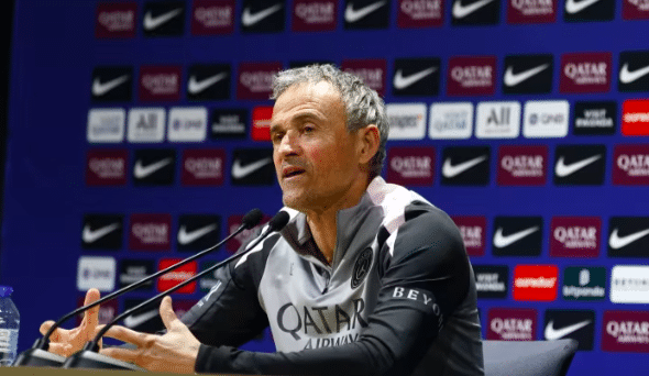 Luis Enrique en conférence de presse avant le Classique face à l'OM