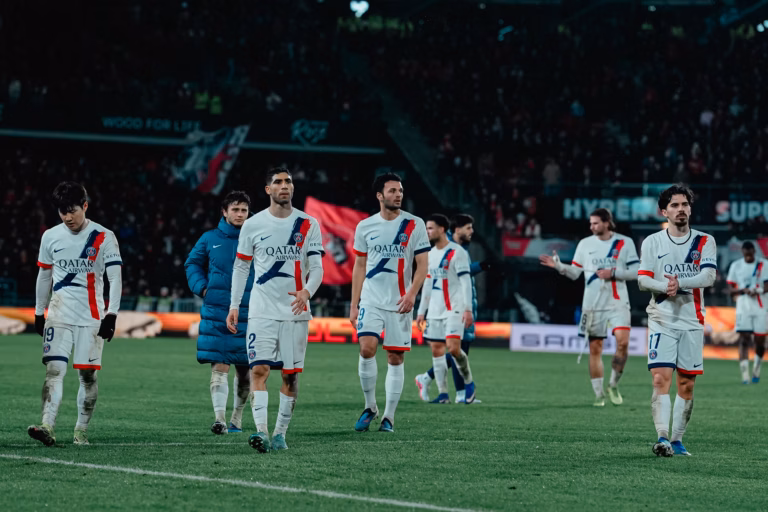 Les Parisiens qui s'inclinent à Rennes