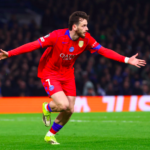 Kvicha Kvaratskhelia buteur face à Chelsea - L.Valroff/PSG