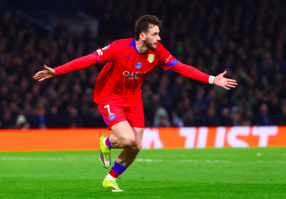 Kvicha Kvaratskhelia buteur face à Chelsea - L.Valroff/PSG