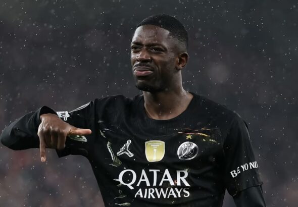 Ousmane Dembélé face à Liverpool