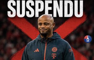 Vincent Kompany suspendu de banc au Parc des Princes