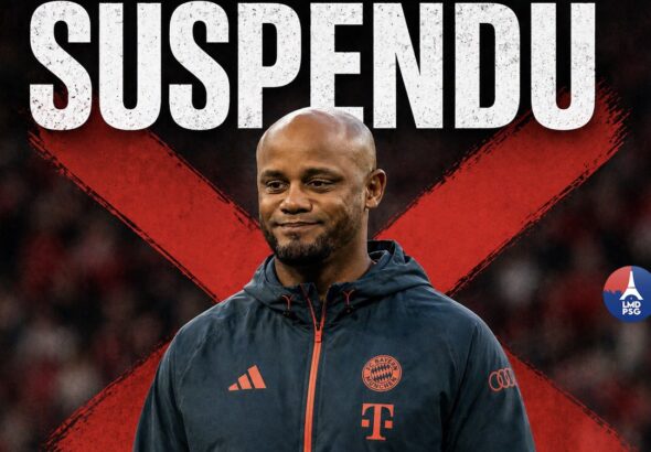 Vincent Kompany suspendu de banc au Parc des Princes