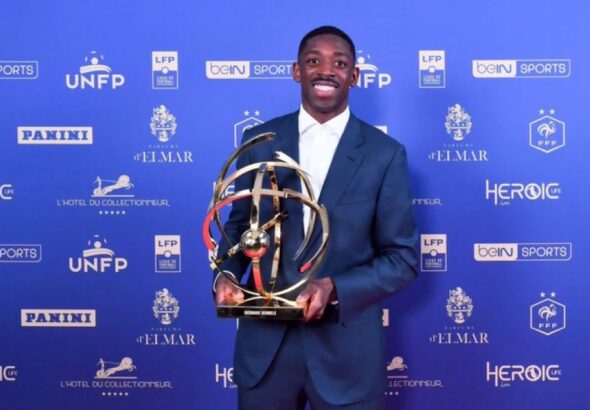 Ousmane Dembélé sacré meilleur joueur de la saison aux trophées UNFP