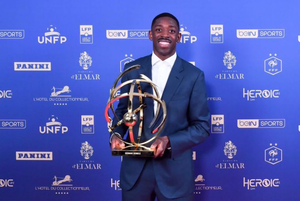 Ousmane Dembélé sacré meilleur joueur de la saison aux trophées UNFP