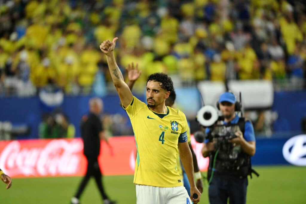Marquinhos avec le Brésil - Crédit : Icon Sport