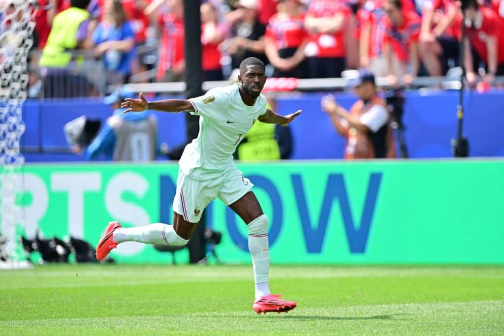 Ousmane Dembélé auteur d'un triplé avec l'Équipe de France - Crédit : Icon Sport