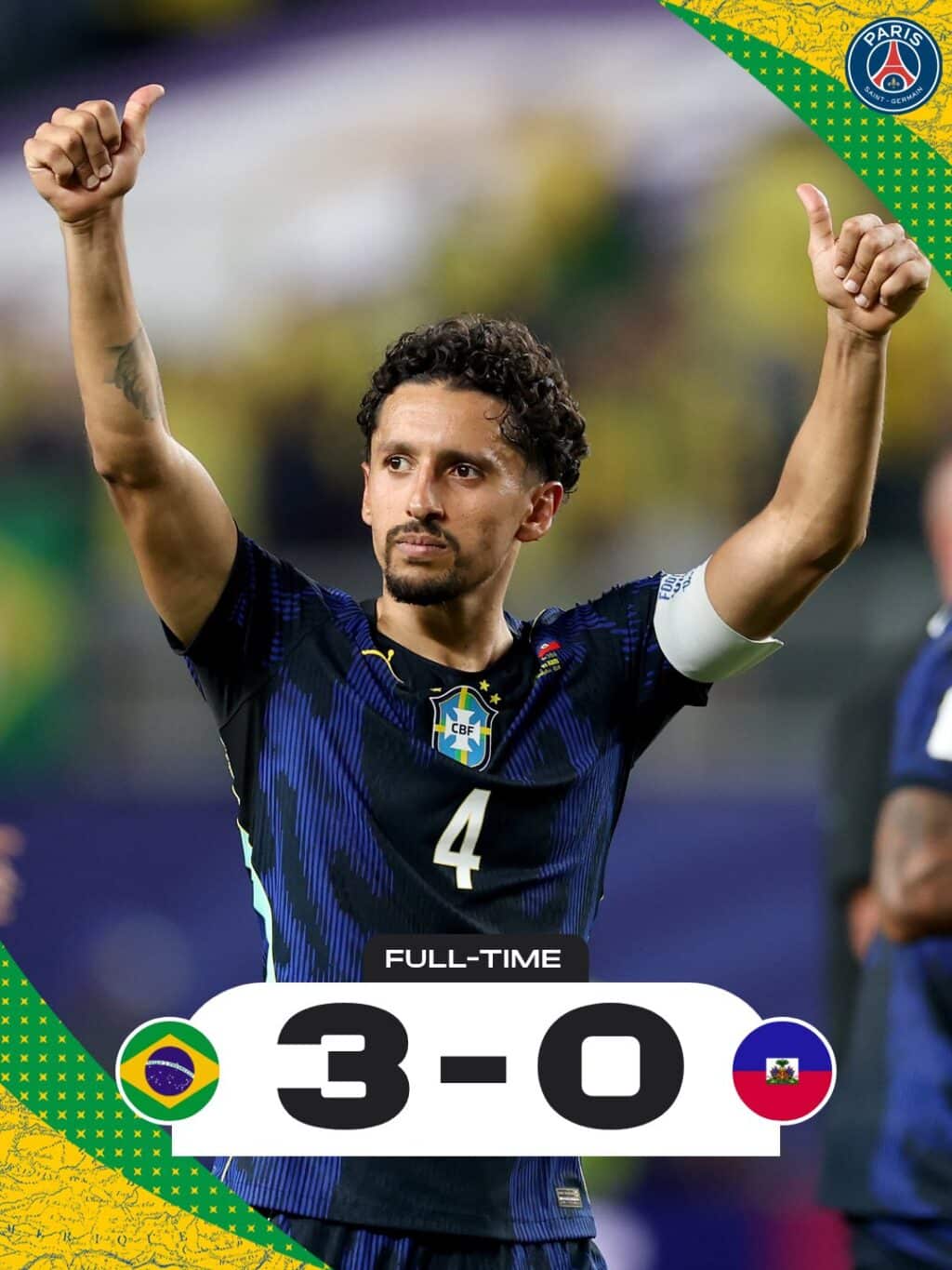 Le Brésil de Marquinhos s'est imposé facilement 3-0 face à Haïti