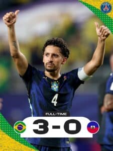 Le Brésil de Marquinhos s'est imposé facilement 3-0 face à Haïti