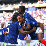 Jules Koundé, Bradley Barcola et Ousmane Dembélé - Crédit : Icon Sport