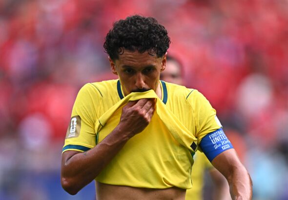 Marquinhos avec le Brésil - Crédit : Icon Sport